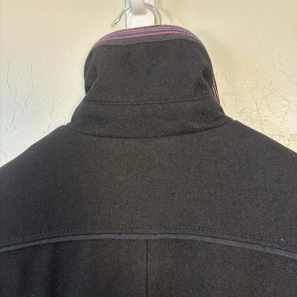 Pepe Jeans London Double Breasted Black Wool Blend Military Pea Coat Jacket XS - Picture 6 of 16